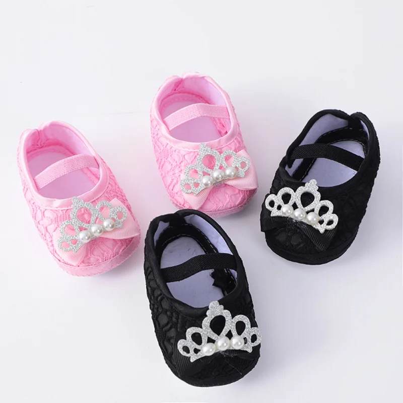 Туфли для новорожденных с бантом на возраст 0-18 месяцев