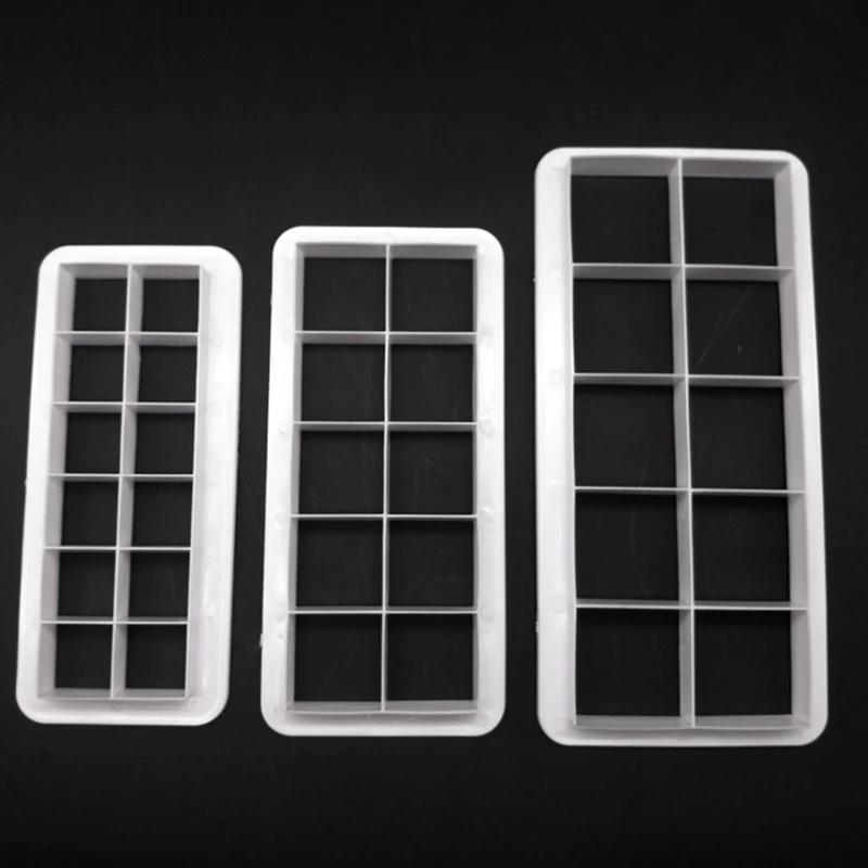 3 шт. квадратные геометрические резаки резак для помадки печенья геометрическая