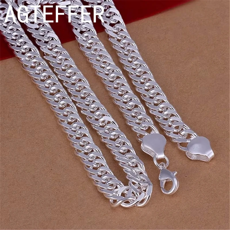 Стерлингового Серебра 925 пробы 20/24 дюйма 10 мм изысканная змеиная цепочка ожерелье