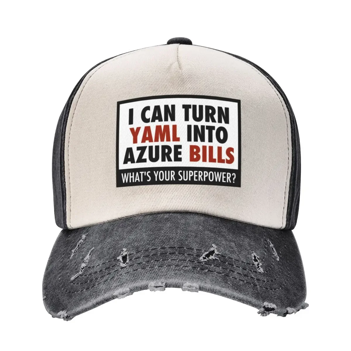 Я могу перевернуть в лазурные купюры Бейсбольная кепка Рождественская шляпа