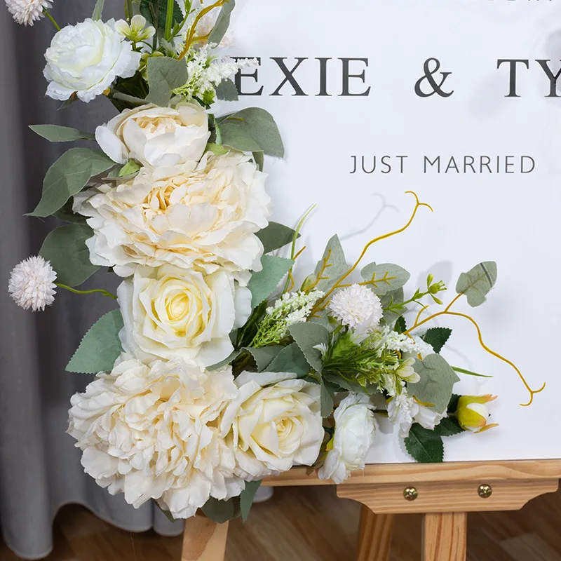 Искусственные цветы цвета шампанского Свадебный знак приветствия Декоративная