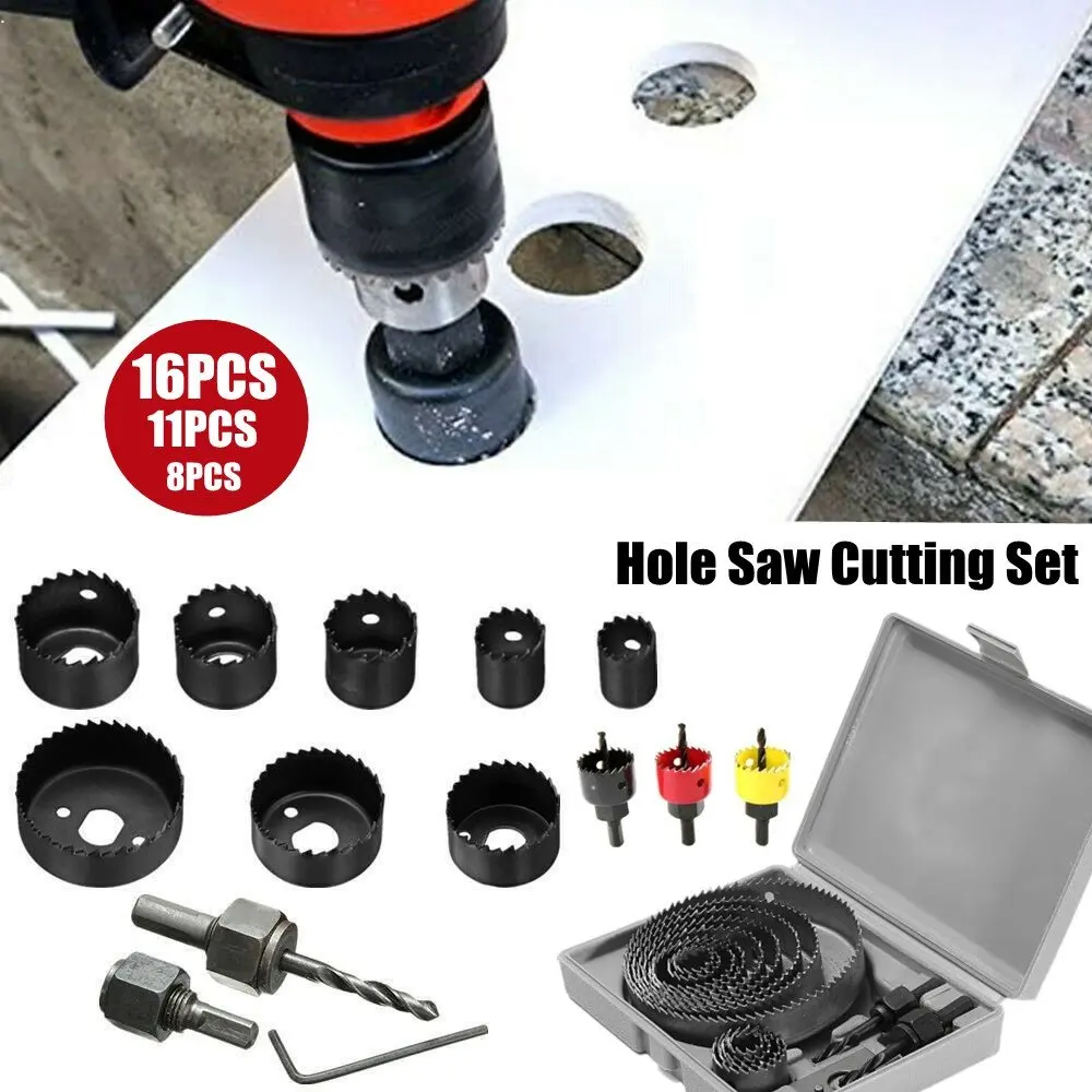 

16 шт., набор инструментов для резки отверстий, 19-127 мм