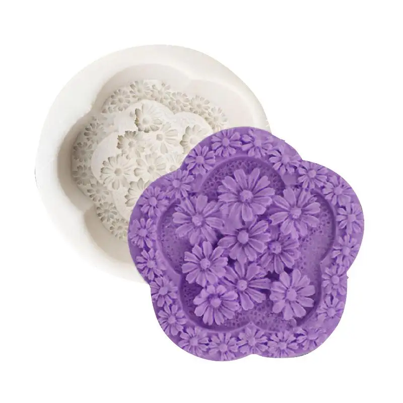 

DIY Handmade Flower Shape Silicone Soap Mold Cupcake Baking Mold Muffin Pan Decorative Flower Tools