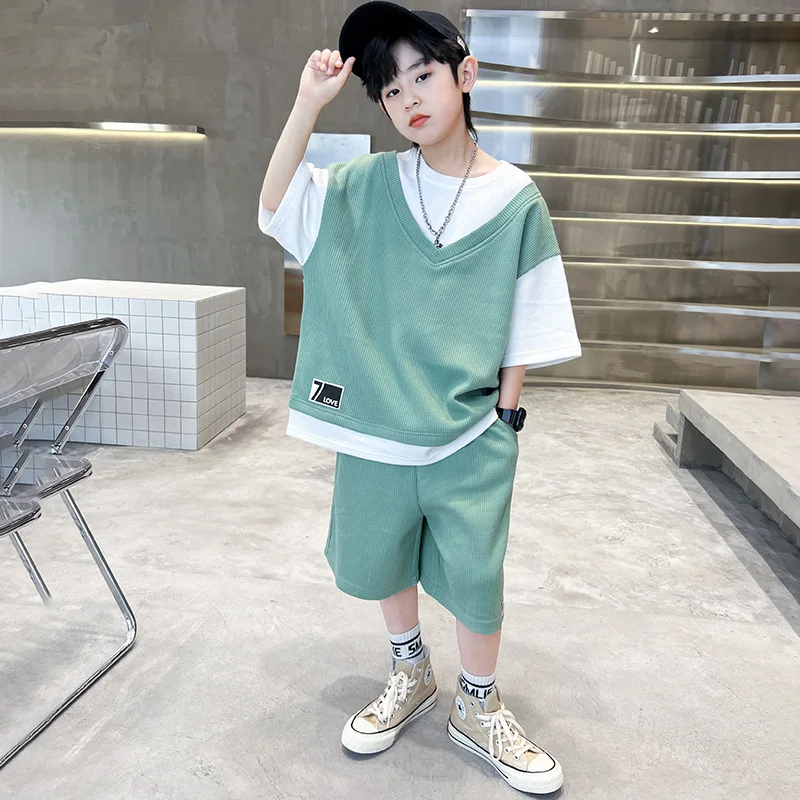 

2 шт./комплект, футболка с коротким рукавом и шорты