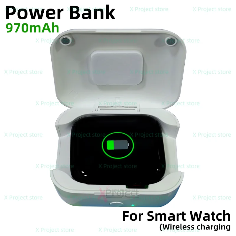

Зарядное устройство для умных часов DT100 W7 W37 HW57 GW67 Pro MAX, портативное зарядное устройство для умных часов, 970 мАч, портативное беспроводное зар...