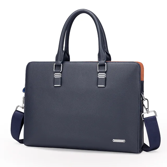 Genuine Leather Men Business Briefcase Cowhide Horizontal Handbag Casual Shoulder Bag Daily Laptop Bag For Male 5