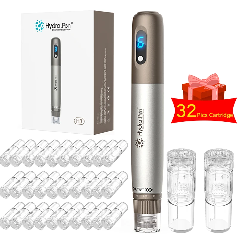 

Dr.pen Hydra.Pen H3 Derma Pen Wireless Electric Dermapen Microneedling For Skin Care Beauty Device With 32pcs Needle Cartridges