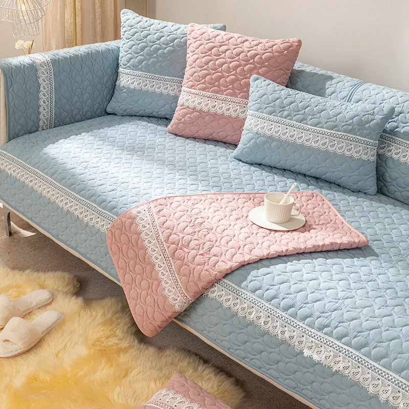 

Sofa Cushion Cover Towel Pure Cotton Combination Non-Slip Cotton Skin-Friendly Full Cover Universal Furniture Protection Cover