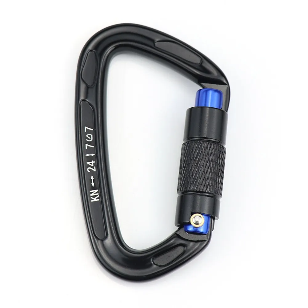 

24KN Carabiner Auto Lock D-ring Buckle Aluminium Climbing Rappelling Locking Clip Outdoor Multi Tool Camping Supplies