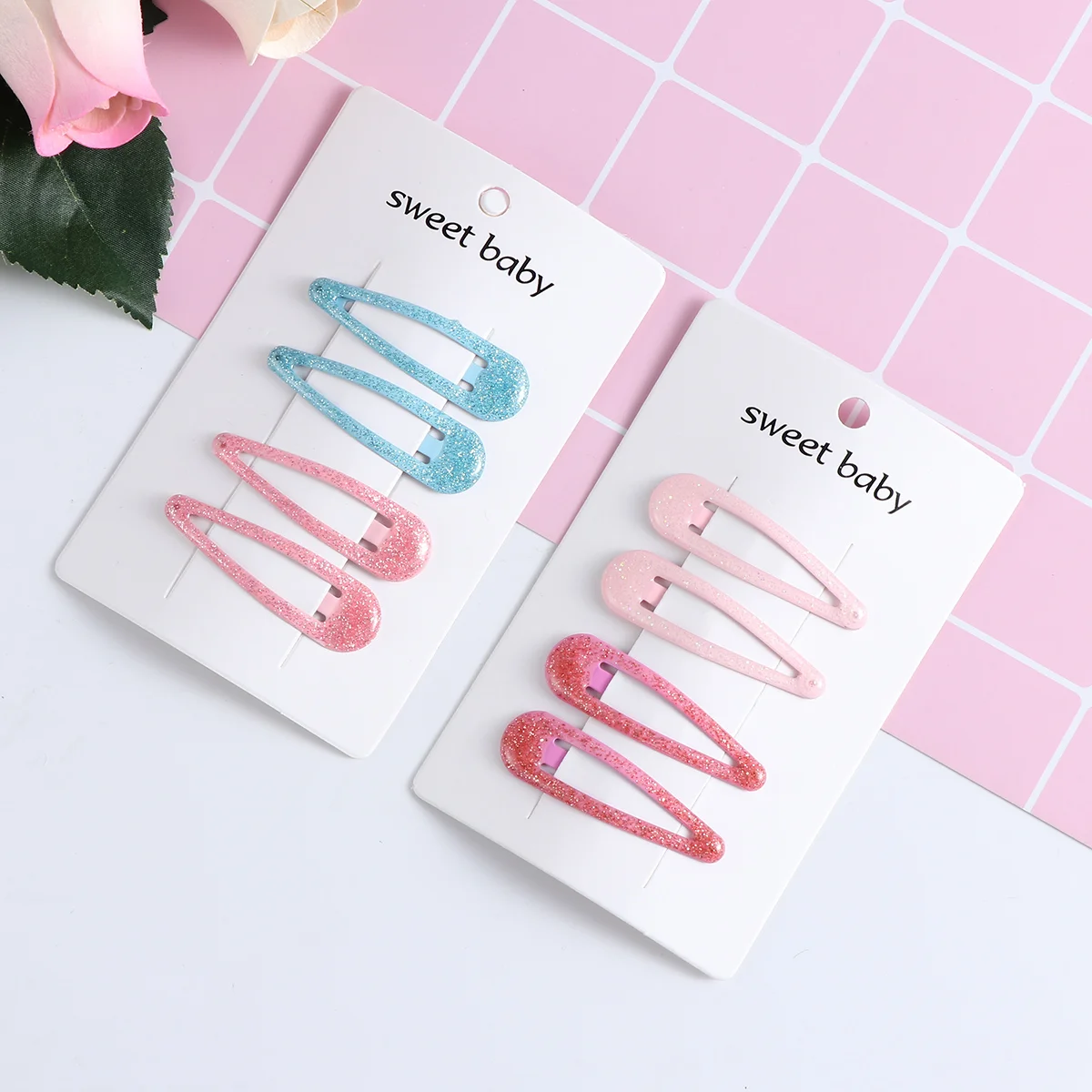 

24pcs Metal Barrettes for Girls Candy Color Hair Clips Hair Clip Barrettes Glitter Barrettes for Girls