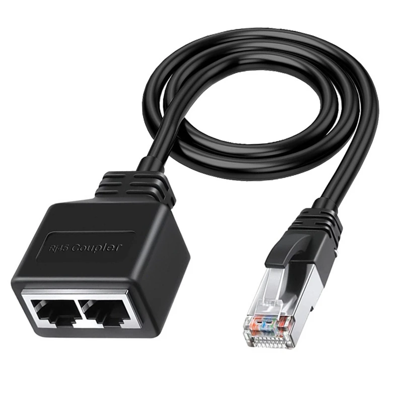 

PPYY-LAN Ethernet-адаптер RJ45 штекер-2 гнезда Разветвитель RJ45 от 1 до 2 Ethernet сетевой адаптер кабель LAN