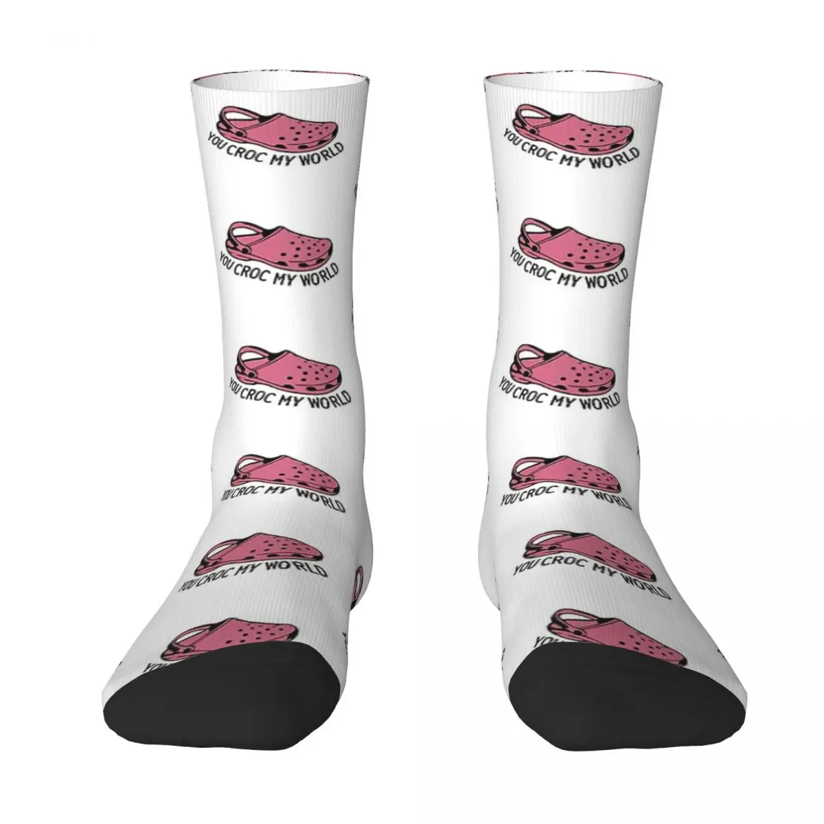 

Pink You Croc My World - Funny Croc Quote Adult Socks Unisex socks,men Socks women Socks