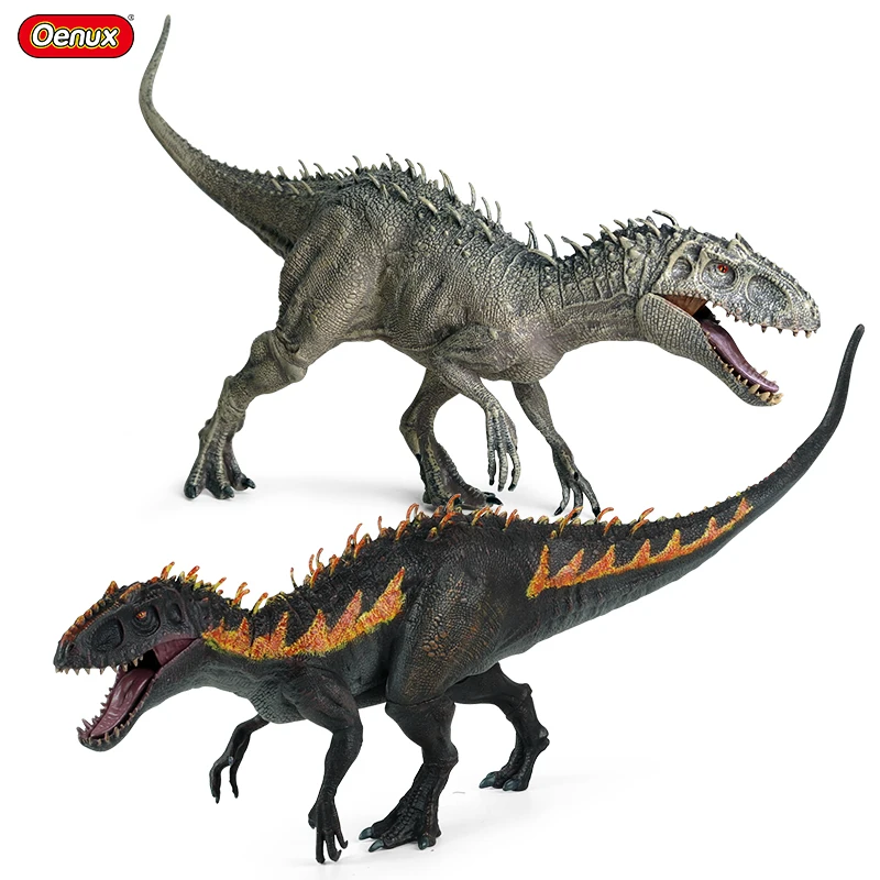 Oenux Dinosaurs Brinquedo Savage New Jurassic Indominus Rex Indoraptor Action Figures Open Mouth PVC Collection Toy Kids Gift