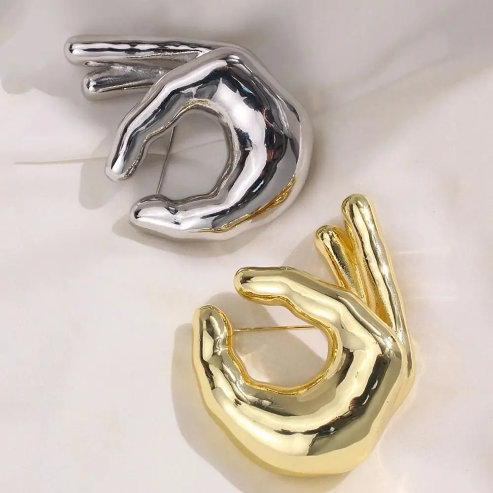 Модная брошь из сплава OK с жестом ювелирные аксессуары дизайн меньшинств