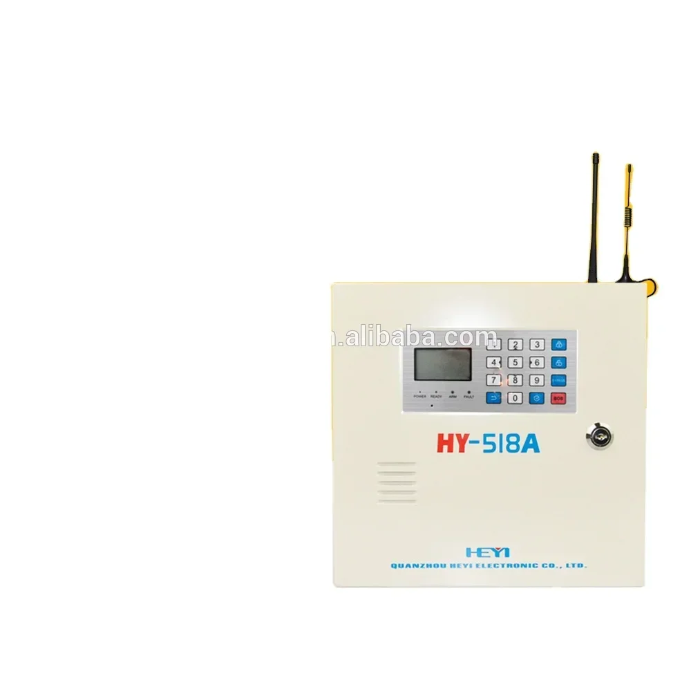 Фото Проводная и беспроводная GSM-система охранной сигнализации с ЖК-экраном и клавиатурой для банков/магазинов/заводов, поддержка SIA CID №1
