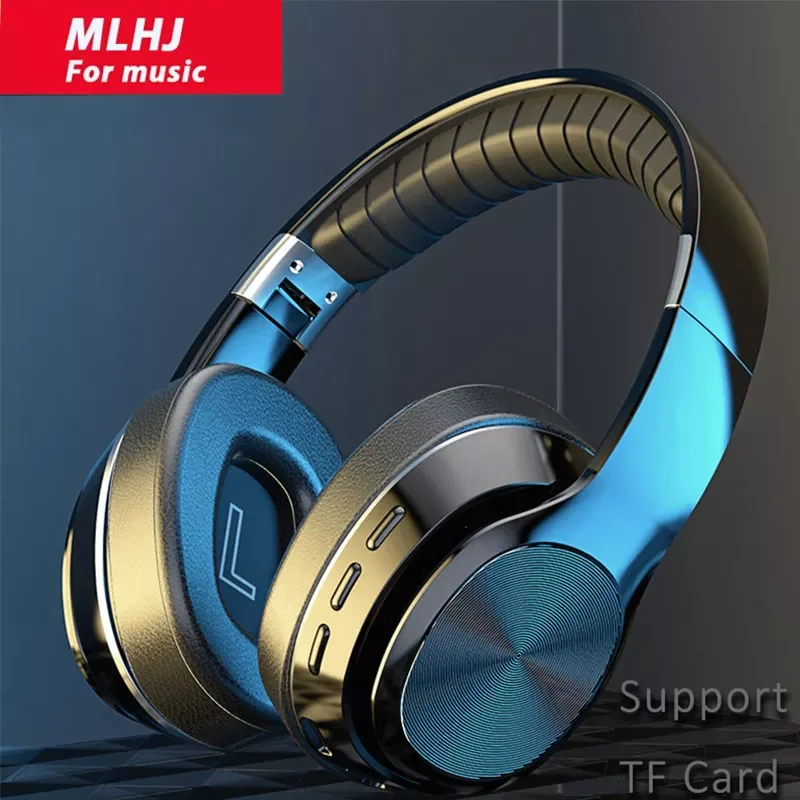

HiFi Wireless Headphones Bluetooth Foldable Headset Support TF Card/FM Radio Stereo Headset With Mic Deep Bass