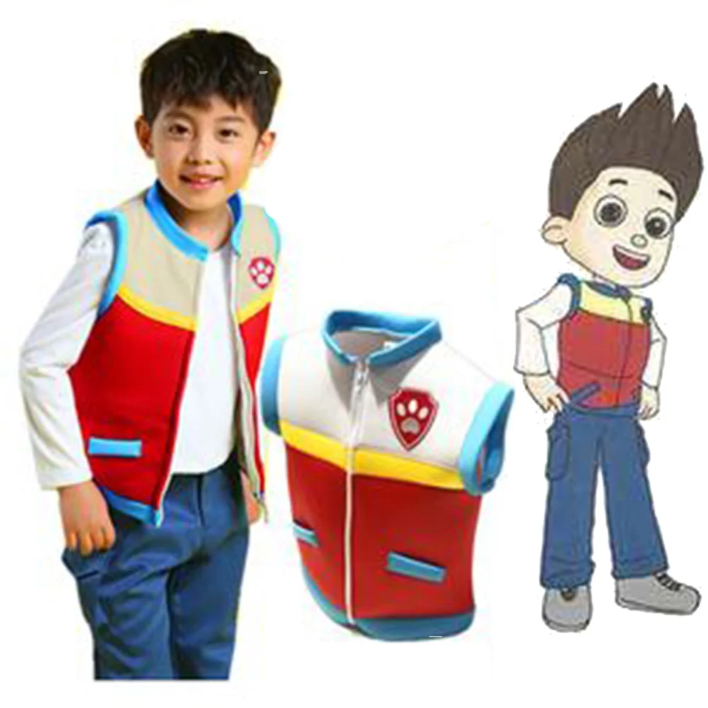 

Paw Patrol Boys Clothes Vest Clip Jacket Creative Cosplay Ryder Anime Figure Role-Playing Clothes For Children Christmas Gifts