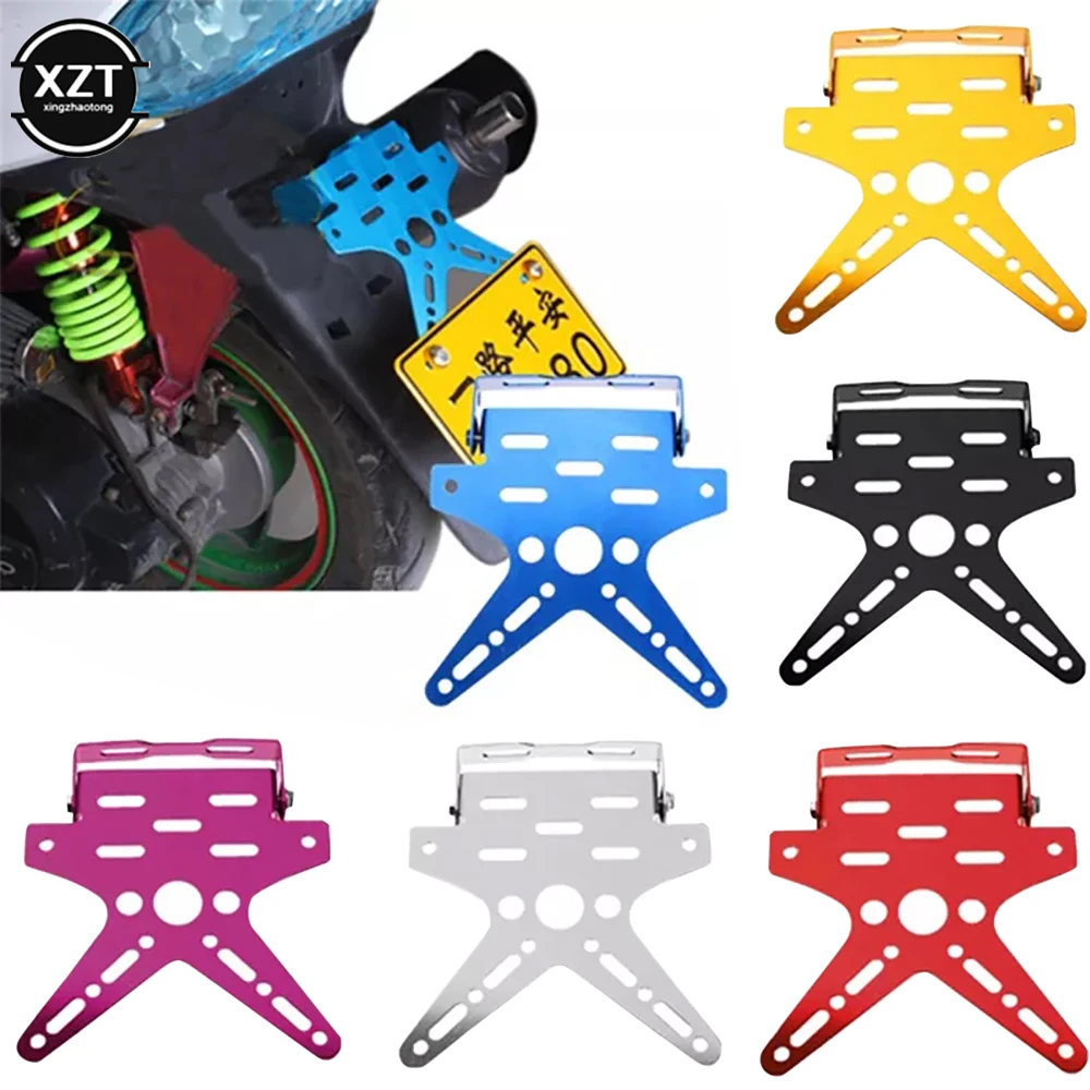 

Universal Alloy Motorcycle License Plate Holder Mount Bracket Aluminum Adjusted Registration Number Plate Cover Accessories