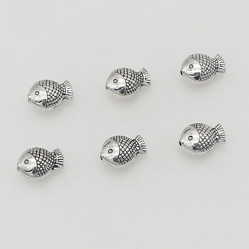 

Бусины-шармы серебряные в античном стиле, 10 х7 мм, 50 шт./лот