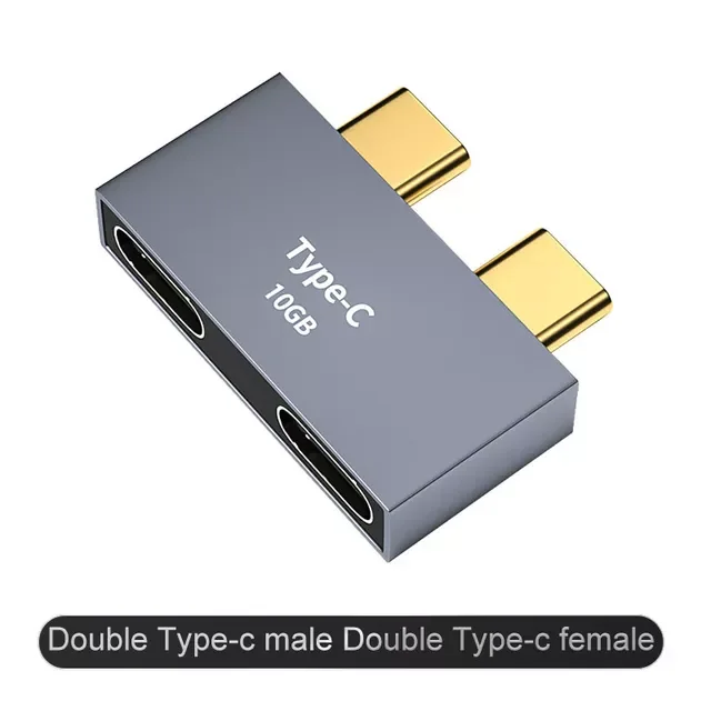 

Переходник с Type C на USB 2023, 10 ГБ, двойной адаптер Type C для Macbook Pro, USB 3,1, быстрый преобразователь данных, сплиттер Micro USB C для ноутбуков