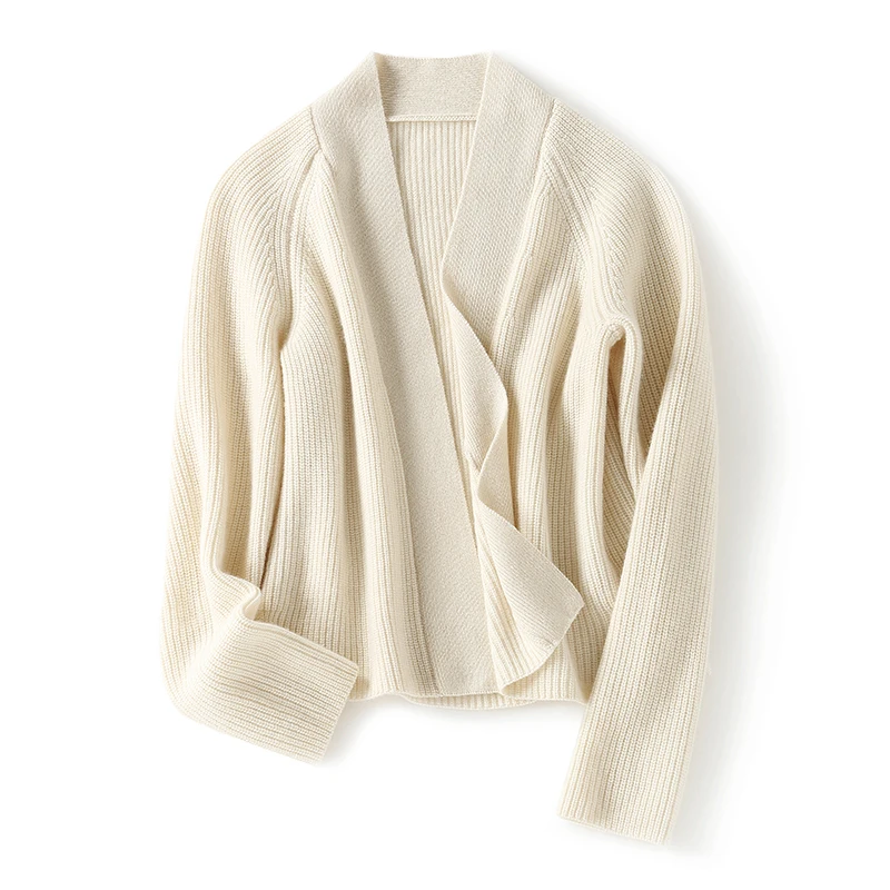 

Женский кашемировый кардиган с V-образным вырезом, весна-осень