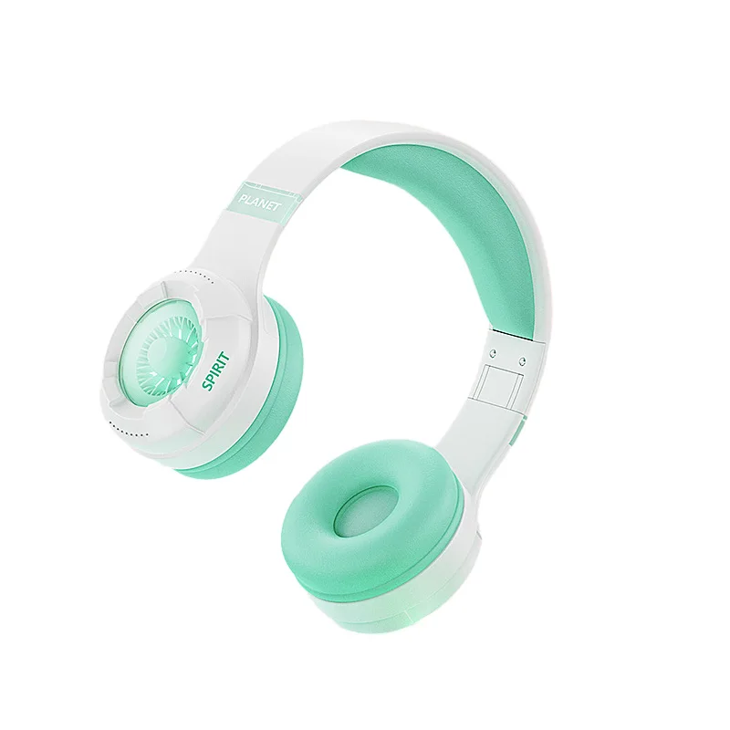 

Bluetooth 5.0 Foldable Rechargeable HiFi Sound Quality LED Dazzle Color Light Effect Headband Stereo Sports Microphone Headphone
