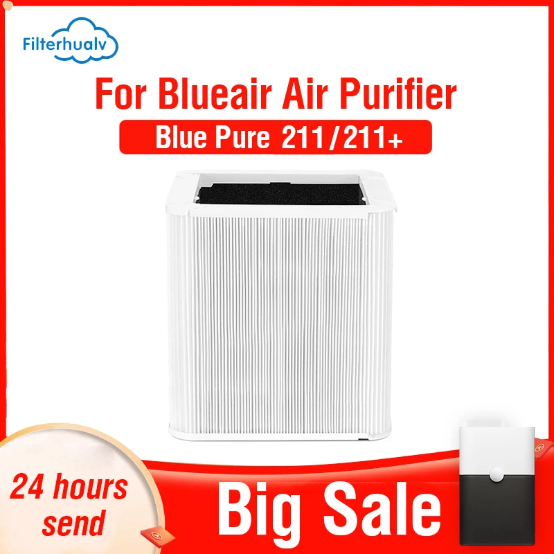   Filterhualv Hepa Filter Blueair Blue Pure 211+ PM2.5 Activated Carbon Filter For Blueair Blue Pure 211+ Filter Blueair Filter 