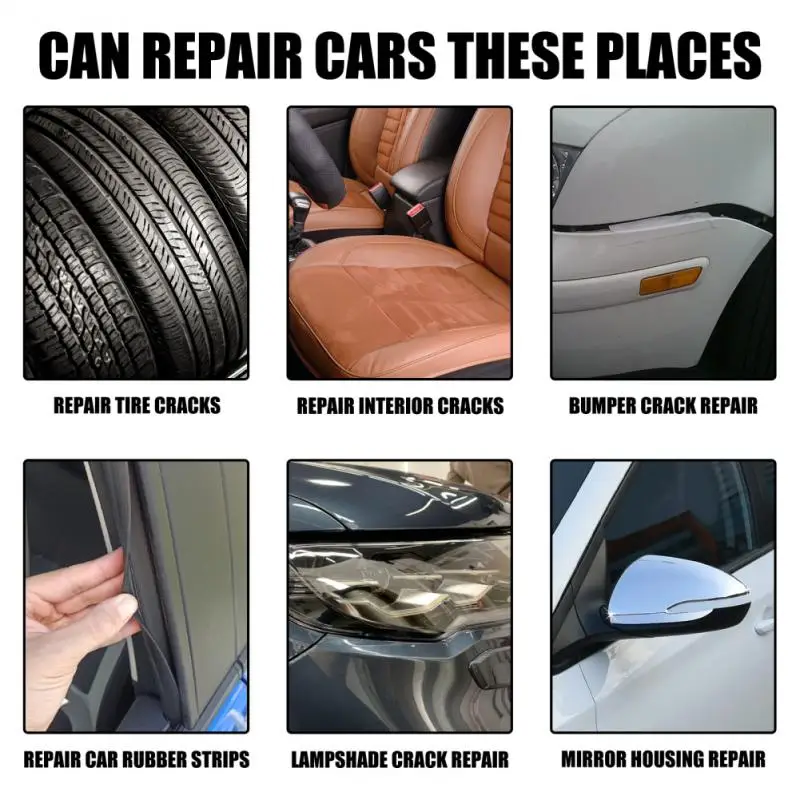 

30ml Car Seat Leather Repairing Glue Super Viscosity Car Repair Glue Universal Seal Strip Tire Crack Repairing Car Accessories