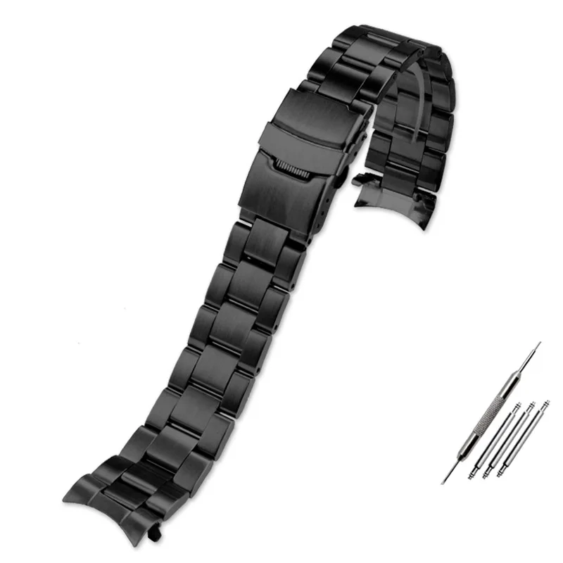Stainless Steel Curved End Watchband 22mm  for Casio Strap MDV106/107 Bracelet  Swordfish MTP-1374 MTP-1375 Male Watch Bandt