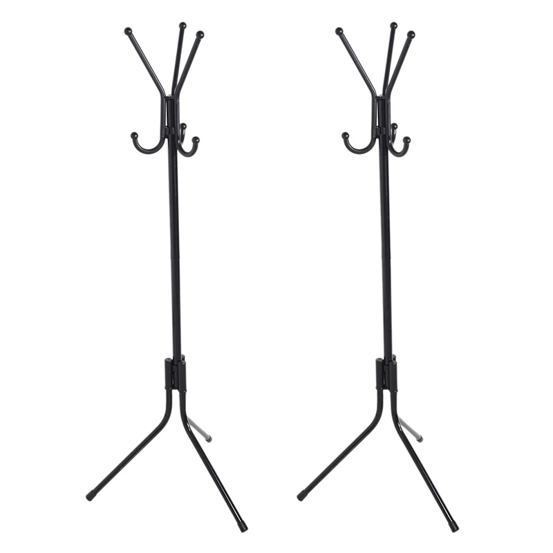 

2X Children Coat Rack Clothes Tree Hat Hanger Hat Rack Coat Racks Stand For Coats
