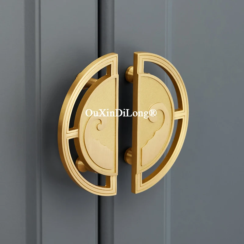 

Stunning 2Pairs Pure Brass Retro Furniture Handles Drawer Pulls Cupboard Wardrobe Dresser Kitchen TV Cabinet Pulls Decorations
