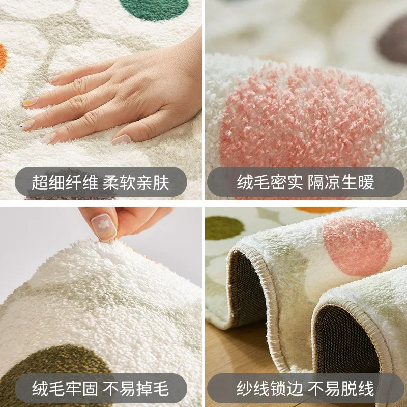 Ms29 ed Простой круглый ковер Прикроватное одеяло для спальни Коврик гардероба