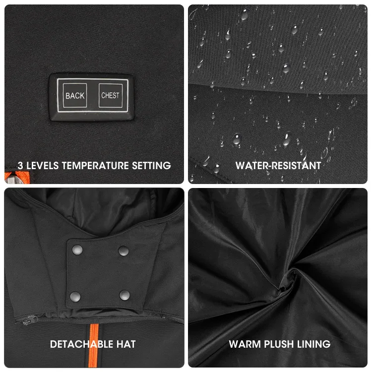 Зимняя мужская куртка с подогревом 7 4 В аккумуляторная батарея подогрев спины