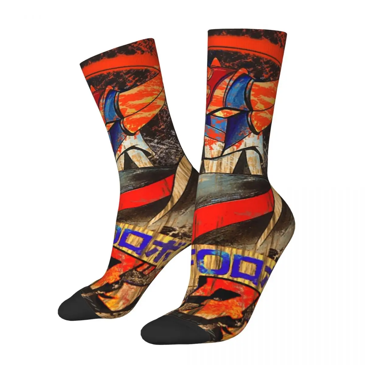 

Hip-hop Goldorak UFO Robot Grendizer Basketball Socks Polyester Long Socks for Unisex Non-slip