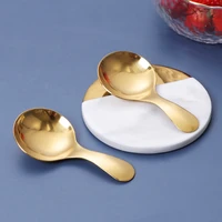 food grade stainless steel durable ice cream scoop short handle salt spice seasoning spoon metal coffee tea spoon spoon set