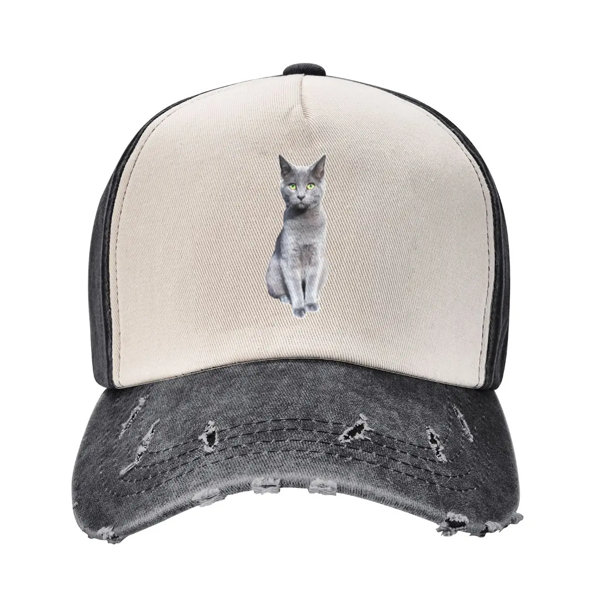 Russian Blue Cat Kitten Baseball Cap dad hat tea Hat Anime Luxury Brand Golf Wear Men Women's
