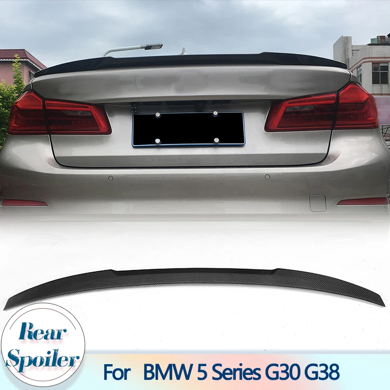 

Car Rear Spoiler Wing For BMW 5 Series G30 G38 530i 540i F90 M5 Sedan 2017-2022 Carbon Fiber Rear Trunk Spoiler Wing Lip FRP