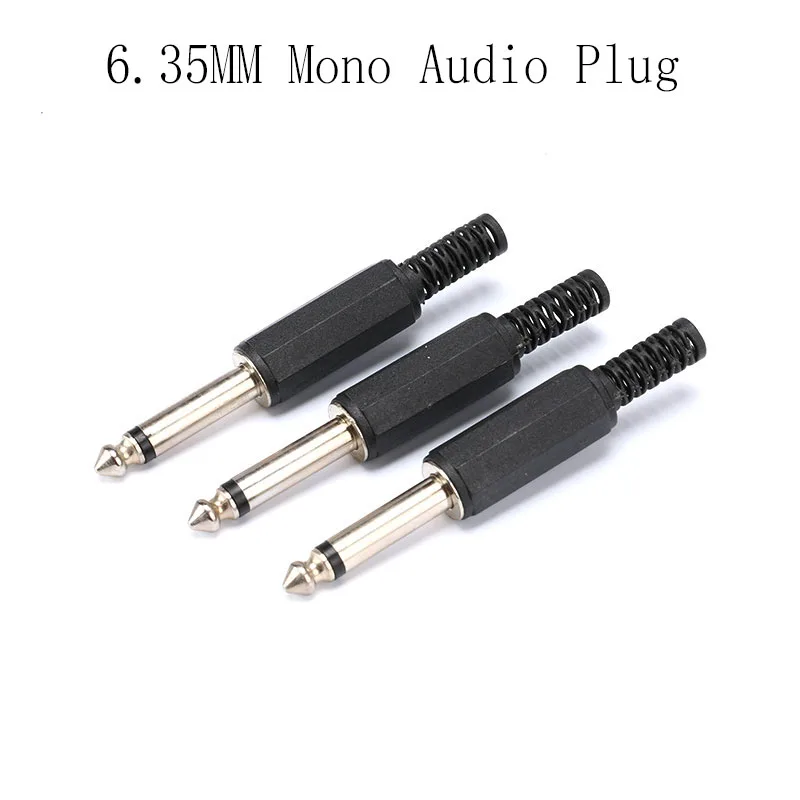 

10pcs 6.35MM Mono Audio Plug Jack 6.35MM 6 Corners AUDIO CONNECTOR&ADAPTER 6.35MM MONO PLUG TO 3.5 STEREO