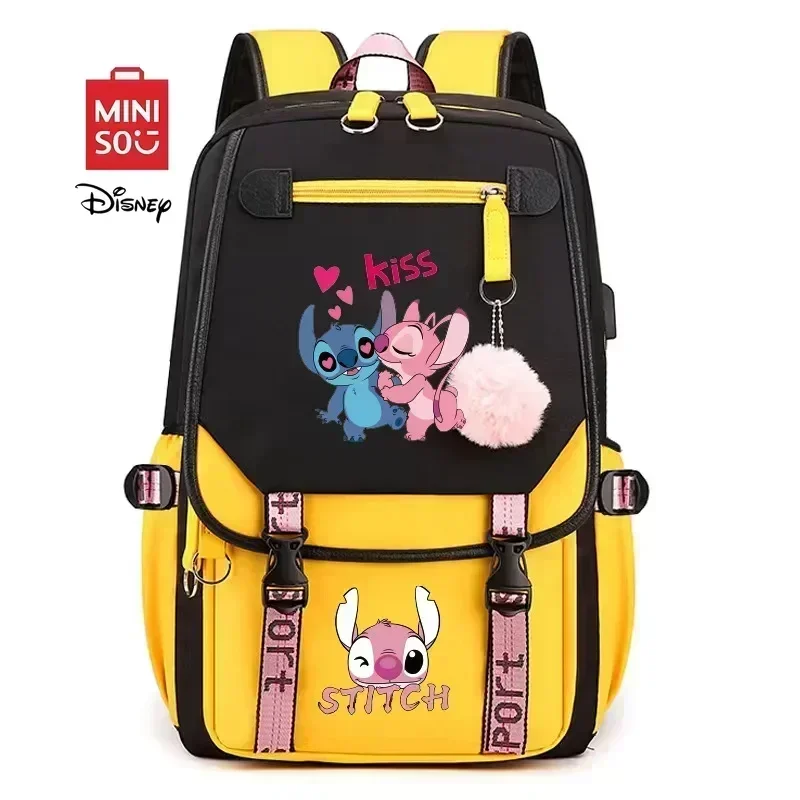 MINISO Disney рюкзак с зарядкой через USB милый чемодан для мальчиков и девочек