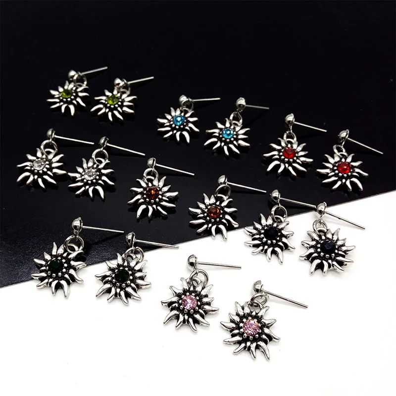 Модные простые серьги-капли, много цветов, серьги счастливые цветы Edelweiss для девочек и женщин, модные подарки на вечеринку, оптовая продажа ювелирных изделий