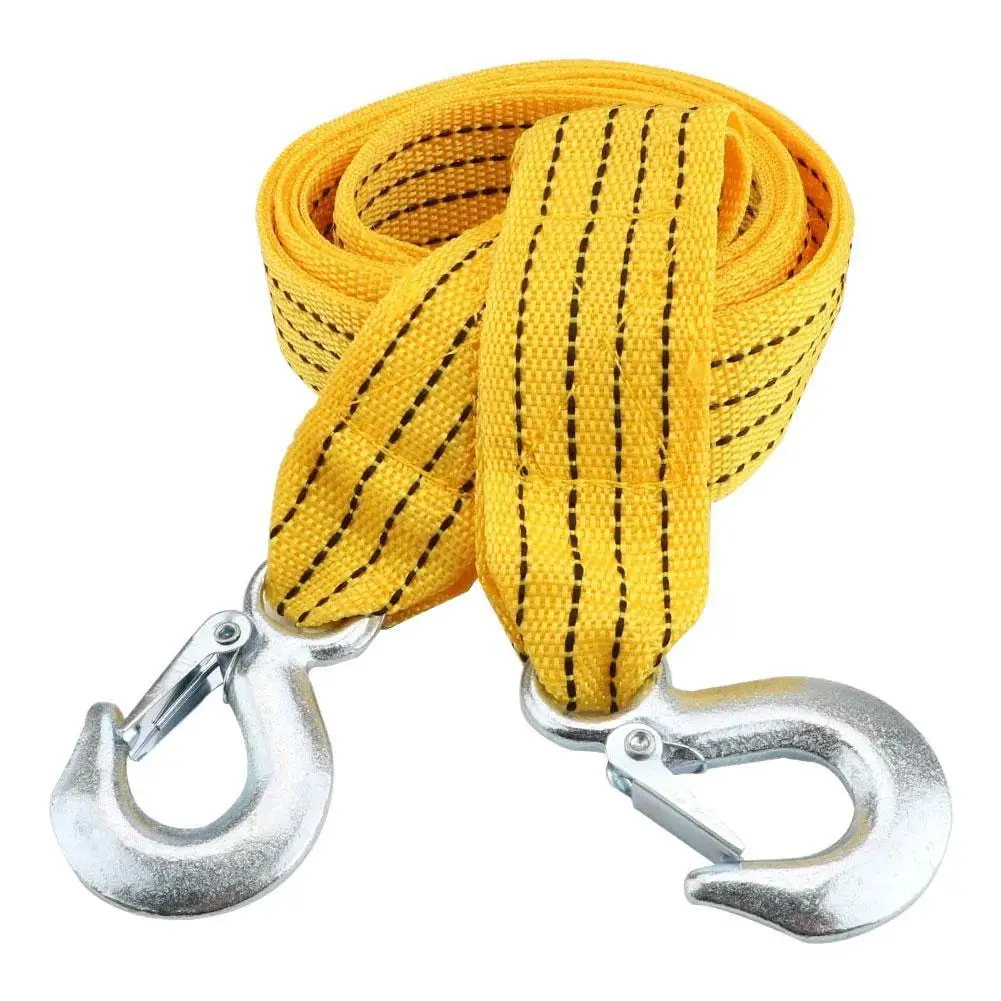 

3M 4 Tons Auto Towing Rope For Car Truck Trailer With Hook Vehicle Emergency Rescue Tow Strap Fluorescence Car Pulling Pope