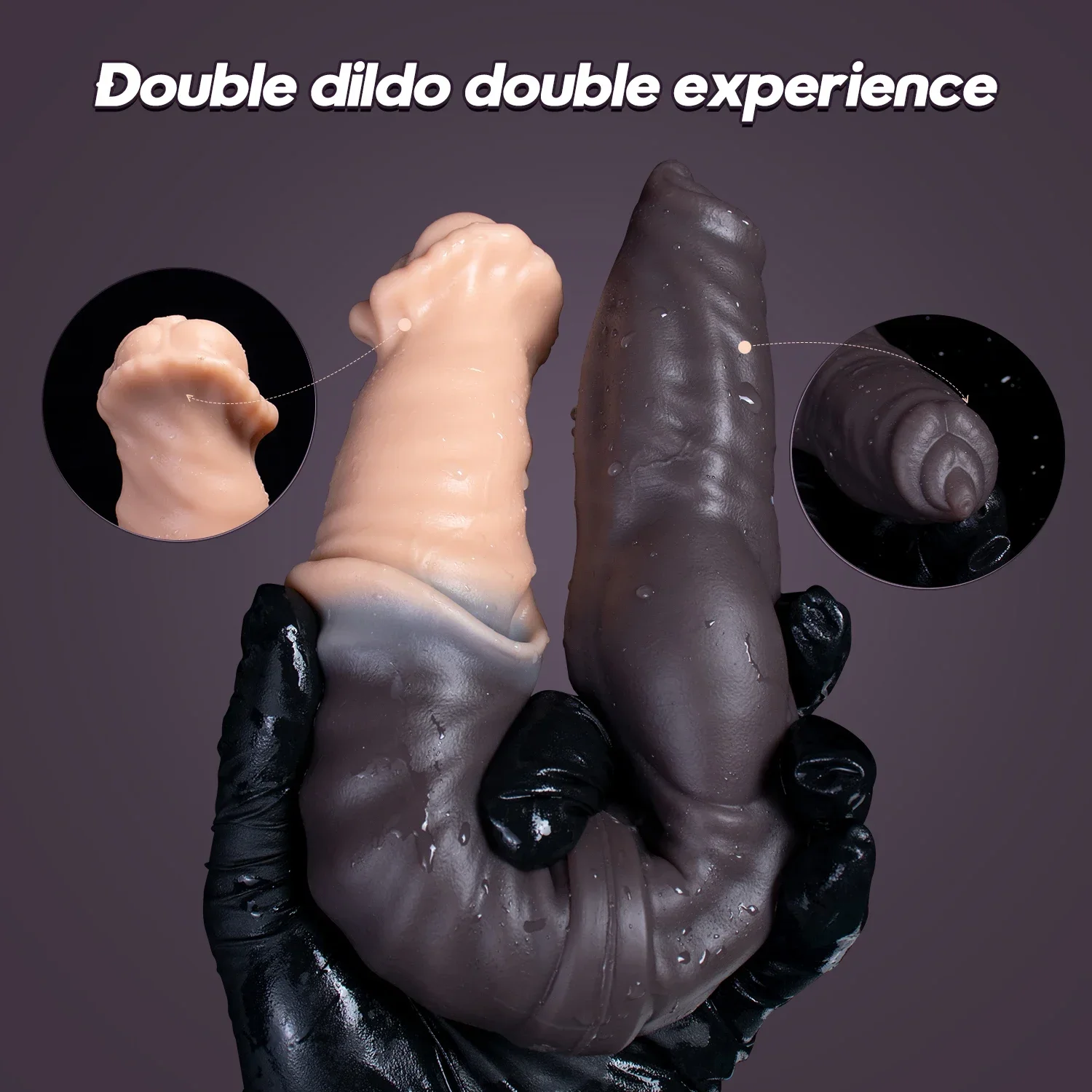 Oieffur двойной фаллоимитатор лошадь пенис и собачий член реалистичные