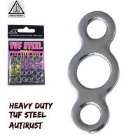 wh 2 pack heavy duty fishing three ring solid seamless 400 600lb 304 for assist hooks jig lure round rig ring saltwater fishing