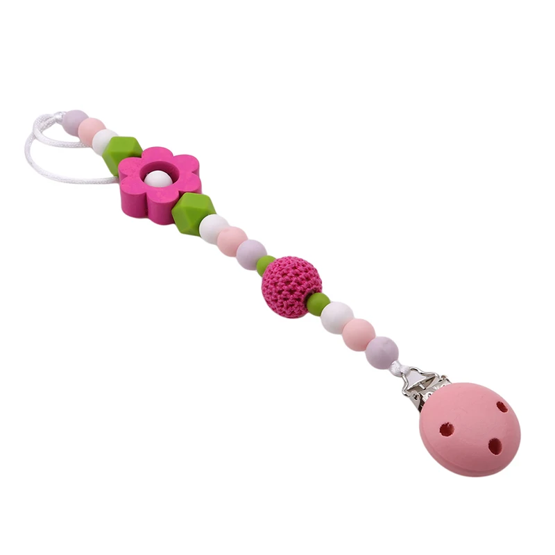 

Pacifier Clip Chain Silicone Pendant Beaded Dummy Pacifier Clip Chains Baby Boy Girl Dummy Feeding Clip Soother Chain
