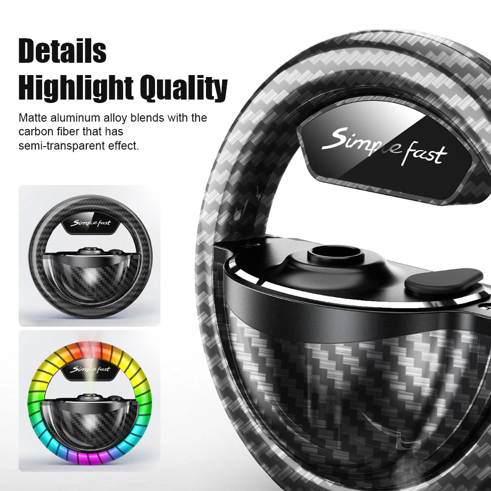 

Car Aroma Diffuser Air Freshener with Sound-Activate Atmosphere Lamp Air Outlet Essential Oil Diffuser Auto Interior Accessories
