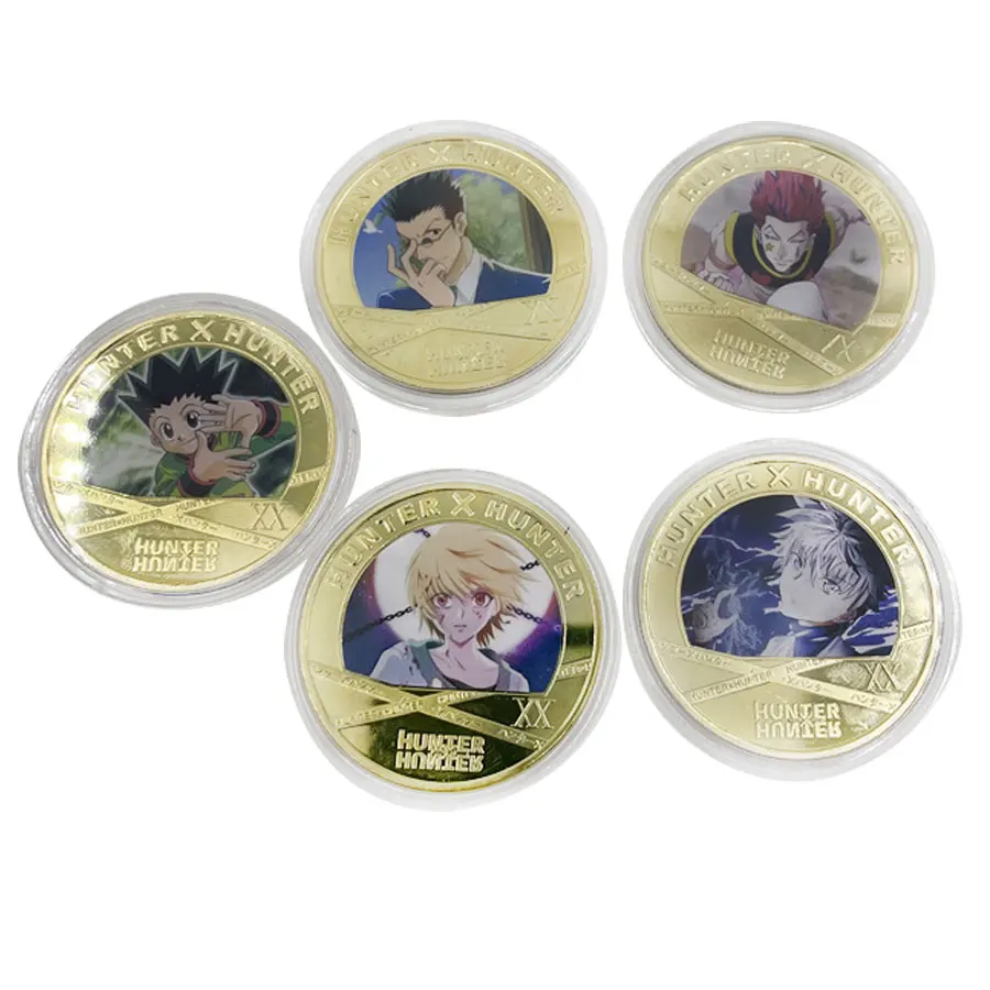 

Japanese Cartoon Anime Hunter X Hunter Cosplay Commemorative Gold Coins Collection Gift Toys in Box