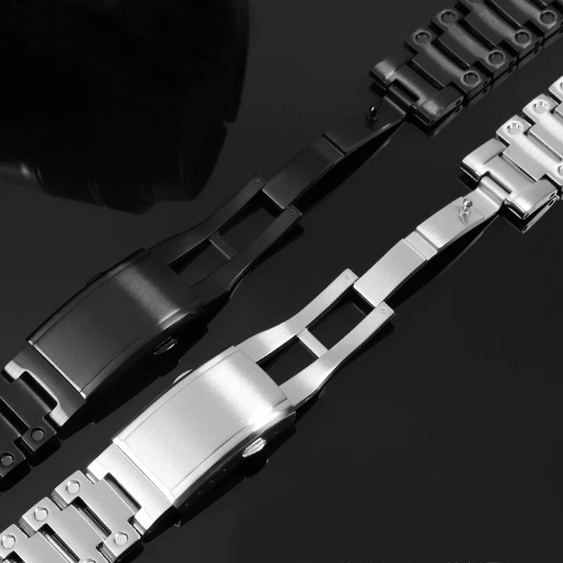 Watchband For Casio G-Shock Solid Fine Steel Watch Strap GW-5000 5035 DW5600 GWM5610 Men's Watch Chain 16mm