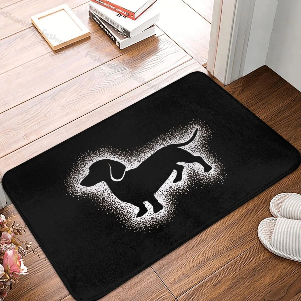 

Dachshund Pet Dog Non-slip Doormat Splatter Bath Kitchen Mat Prayer Carpet Flannel Modern Decor