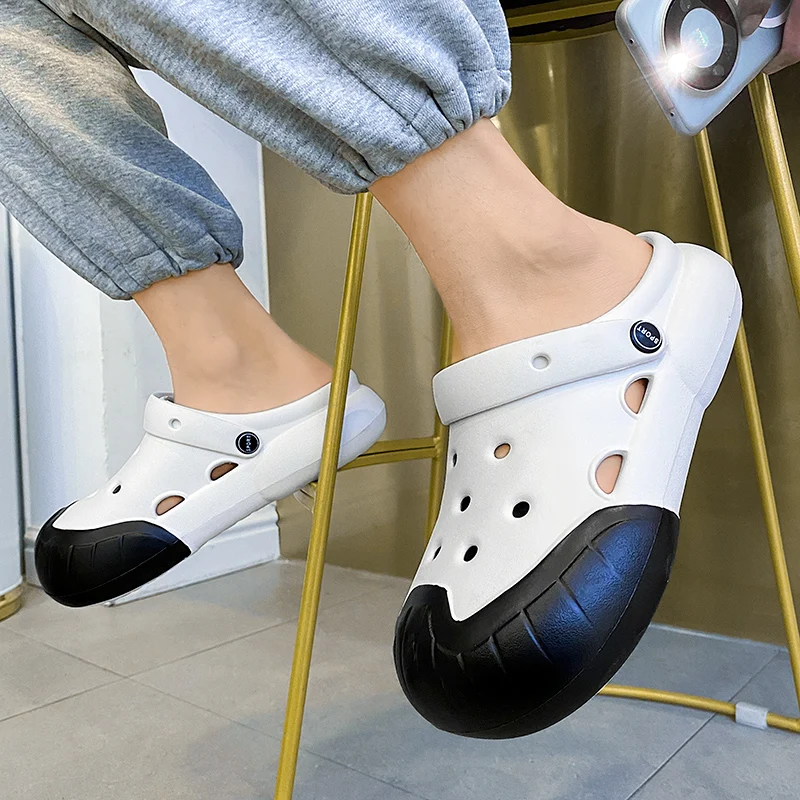 Шлепанцы женские на платформе садовые сандалии для отдыха пляжа клоги массивные