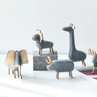 creative nordic style desktop resin animal ornaments living room bedroom home decorations shop window display props